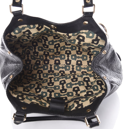 Gucci Guccissima Medium Sukey Tote Black 5 of 14