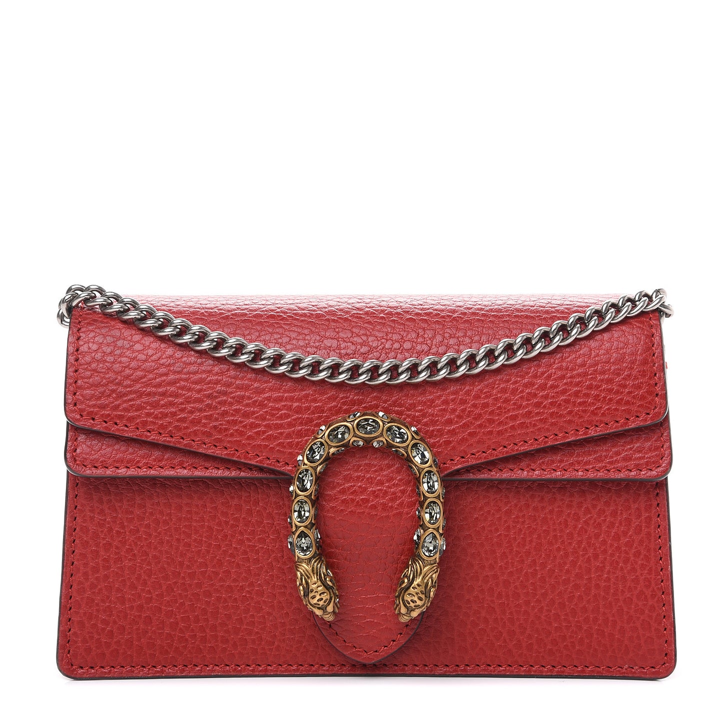 Calfskin Super Mini Dionysus Shoulder Bag Hibiscus Red