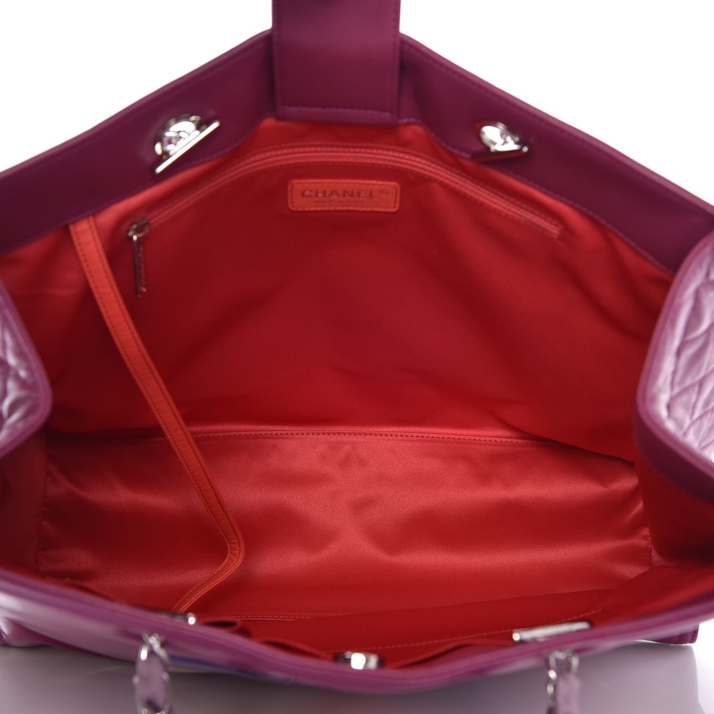 Vinyl Lipstick Tote Purple