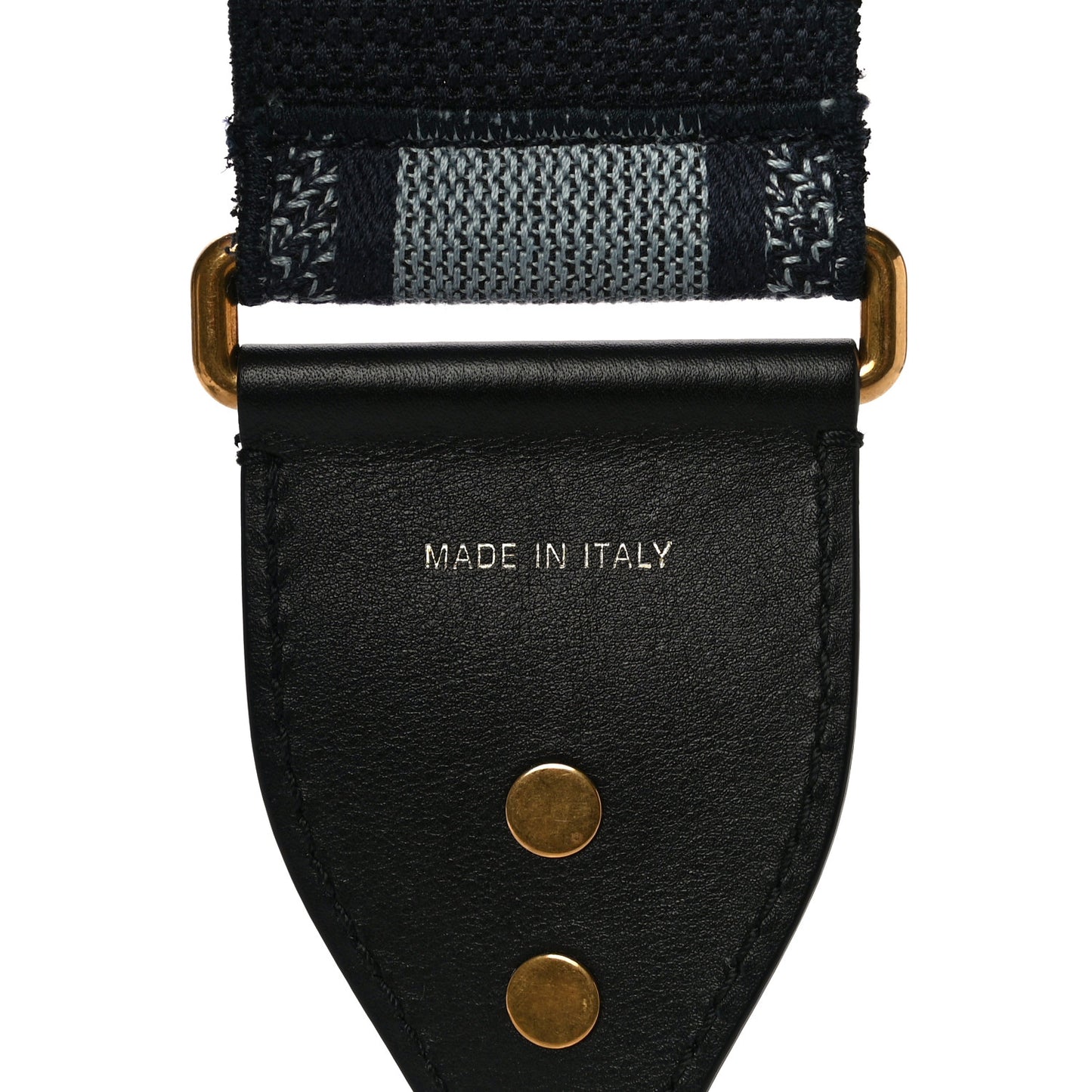 Canvas Embroidered Shoulder Strap Blue