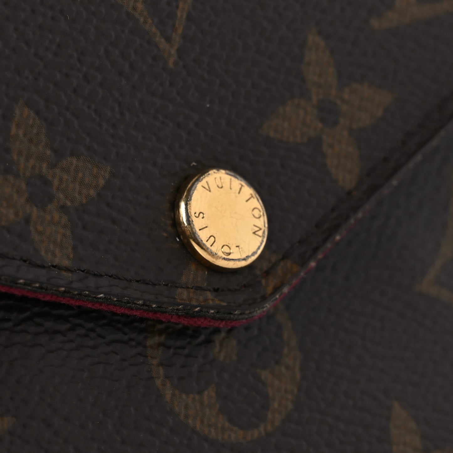 Monogram Pochette Felicie Chain Wallet Fuchsia