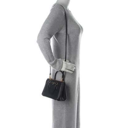 Prada Saffiano Lux Micro Galleria Double Zip Tote Black 2 of 8