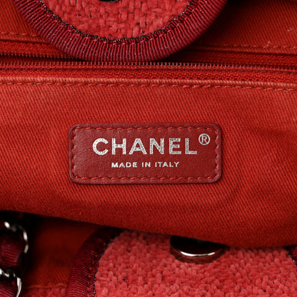 Chanel Lurex Boucle Medium Deauville Tote Red 6 of 10