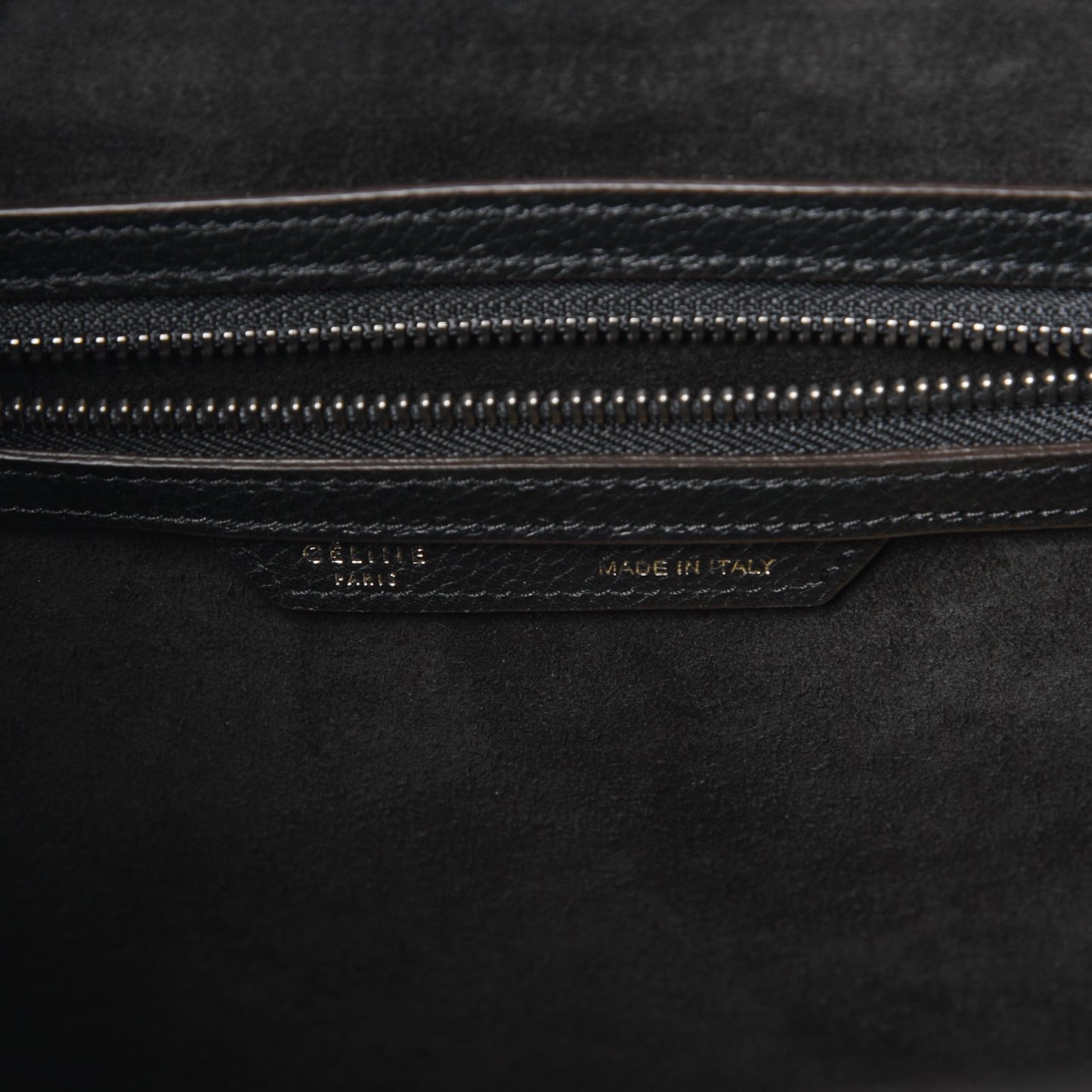 Drummed Calfskin Mini Luggage Black