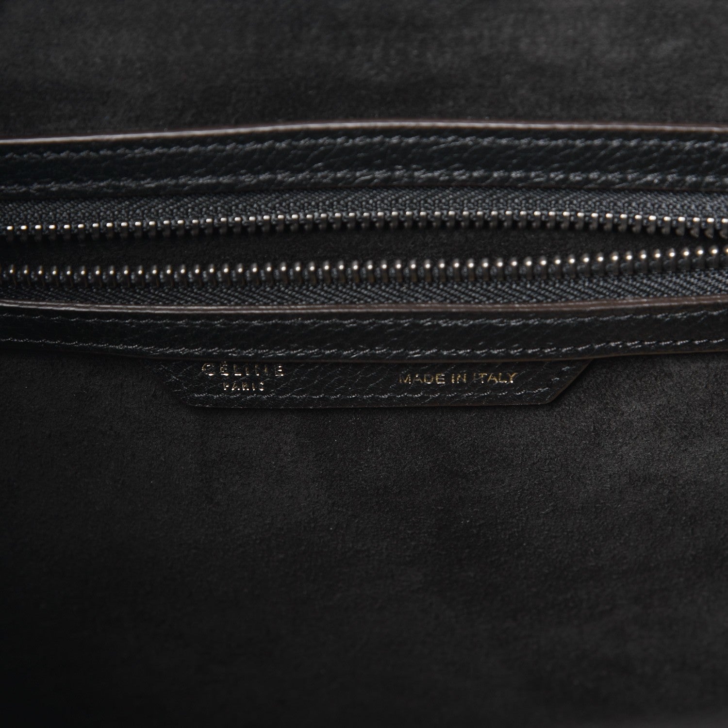 Celine Drummed Calfskin Mini Luggage Black 7 of 8