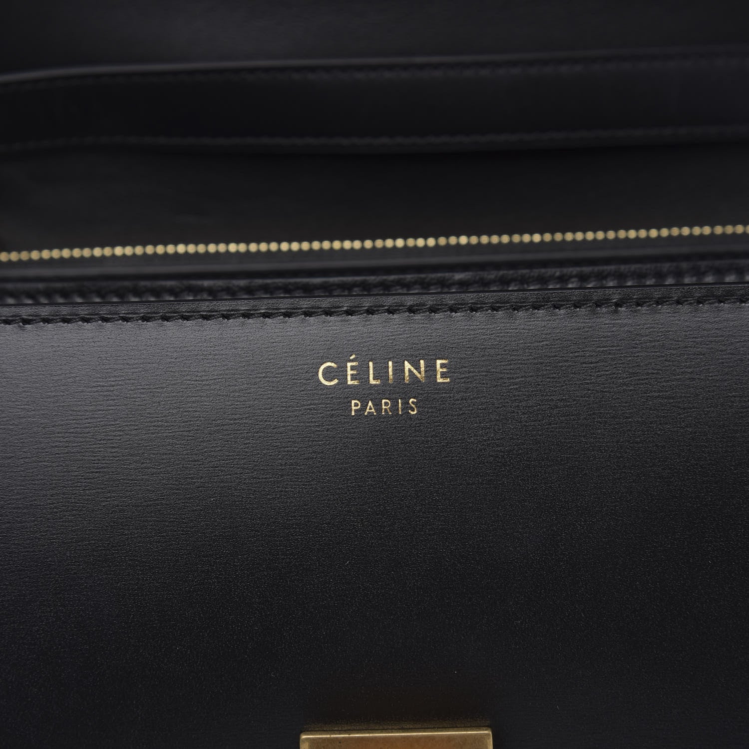Celine Box Calfskin Medium Classic Box Flap Bag Black 6 of 11