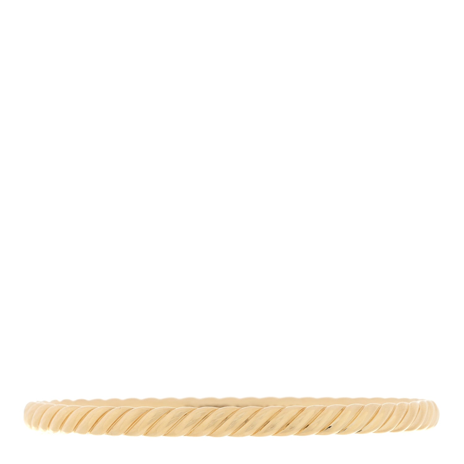 David Yurman 18K Yellow Gold 4.5mm Sculpted Cable Bracelet 1 of 3