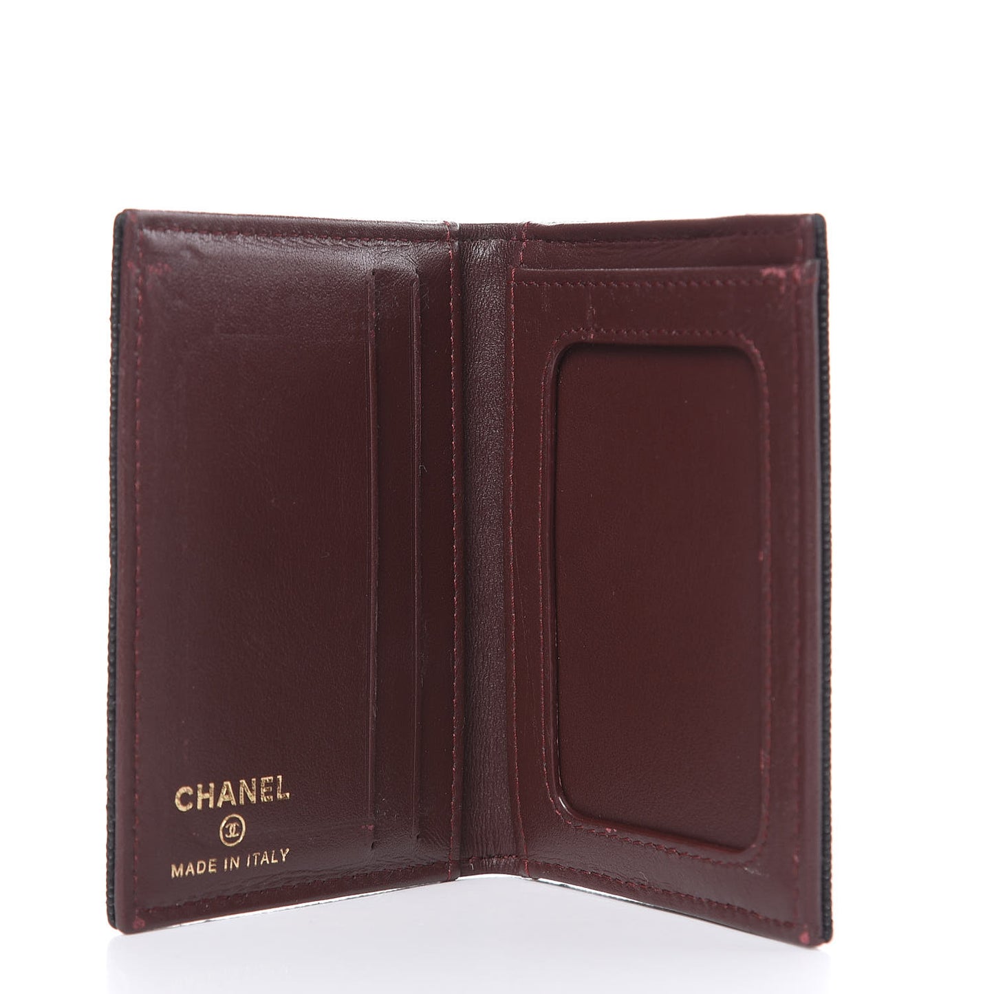 Caviar Quilted Card Holder Wallet Black
