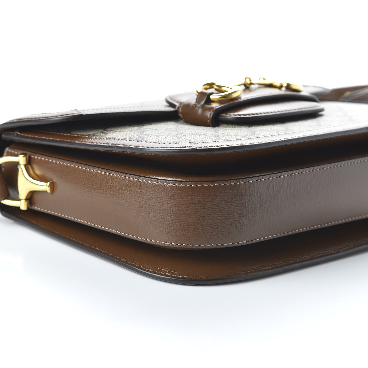 Gucci GG Supreme Monogram Horsebit 1955 Shoulder Bag Beige Brown Sugar 6 of 10