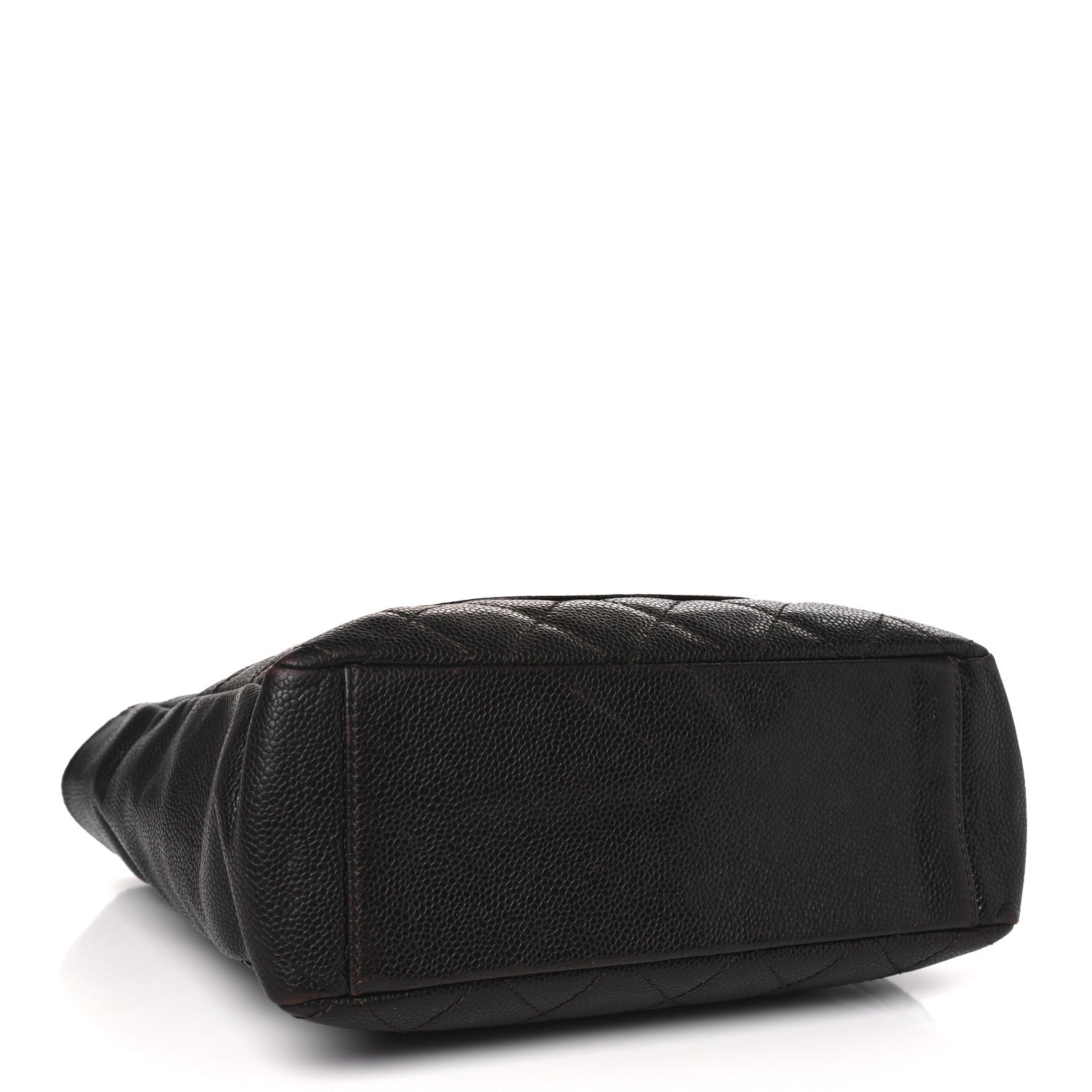 Chanel Caviar Quilted Petit Shopping Tote PST Dark Brown 4 of 12