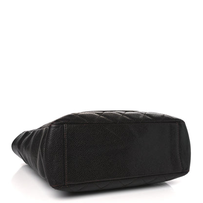 Chanel Caviar Quilted Petit Shopping Tote PST Dark Brown 4 of 12