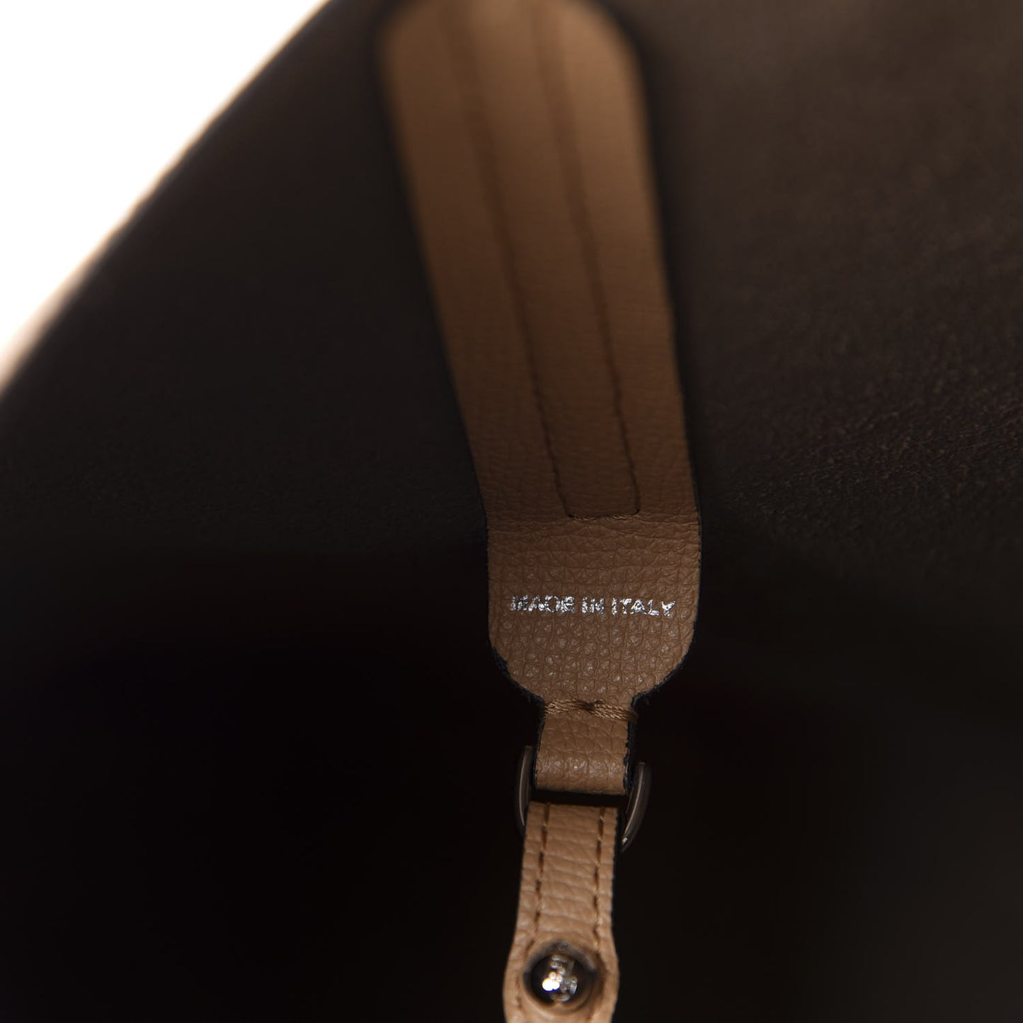 Vitello Vienna Enamel F is Fendi Shopping Tote Miele Scuro Taupe