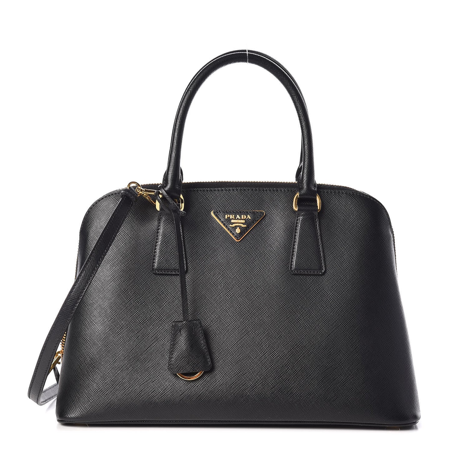 Saffiano Lux Medium Promenade Tote Black