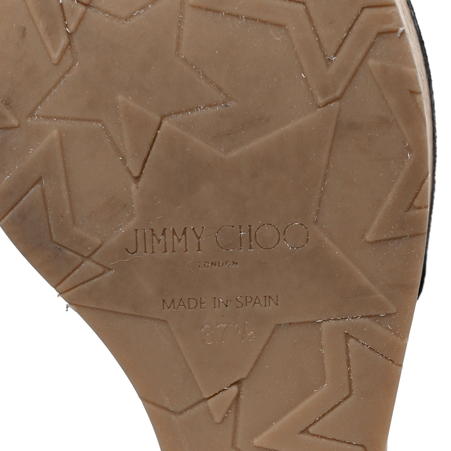 Jimmy Choo Suede Cork DeeDee Platform Wedge Slide Sandals 37.5 Black 7 of 10