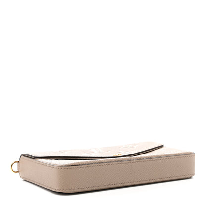 Louis Vuitton Empreinte Monogram Giant Felicie Pochette Tourterelle Creme 3 of 5