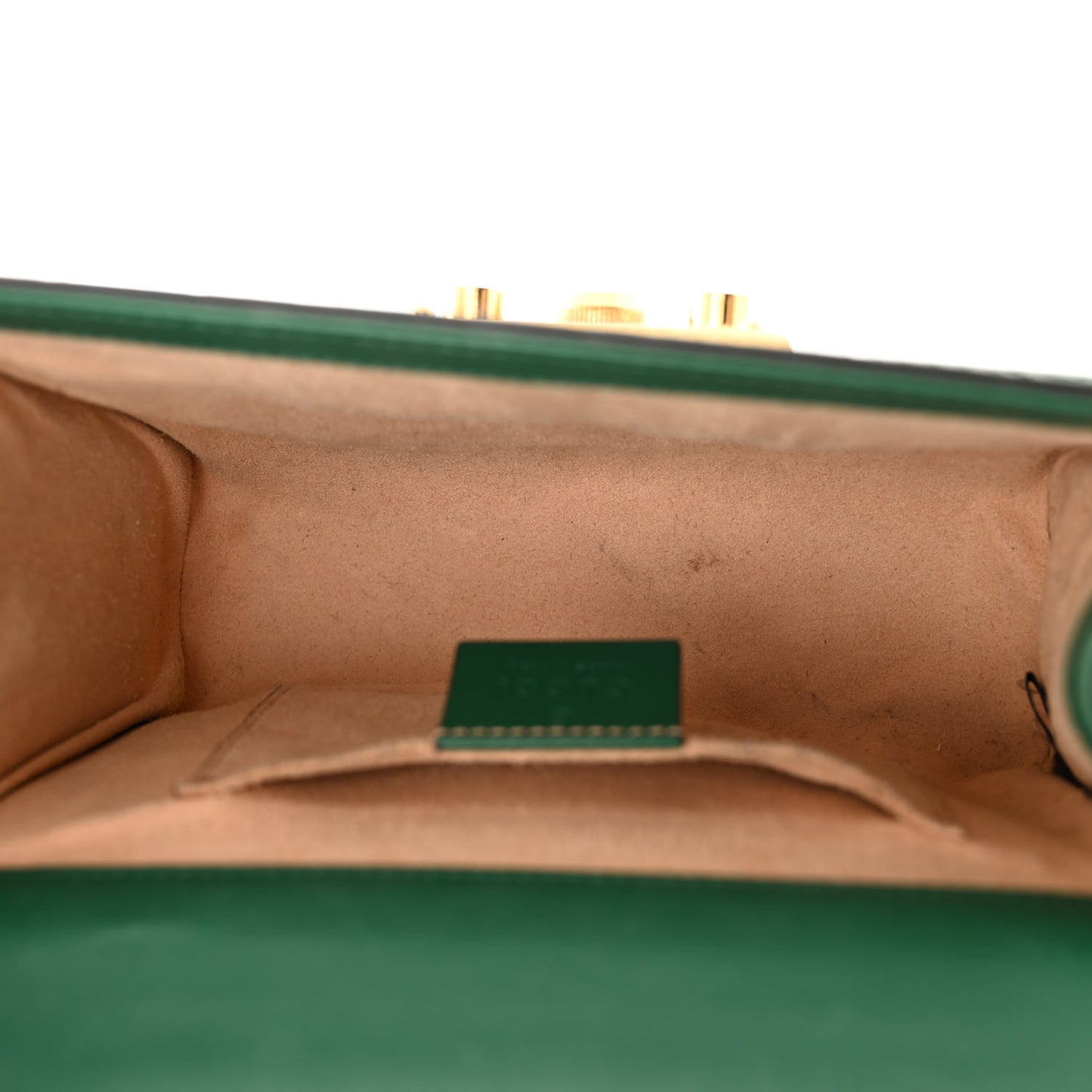 Guccissima Small Padlock Shoulder Bag Emerald