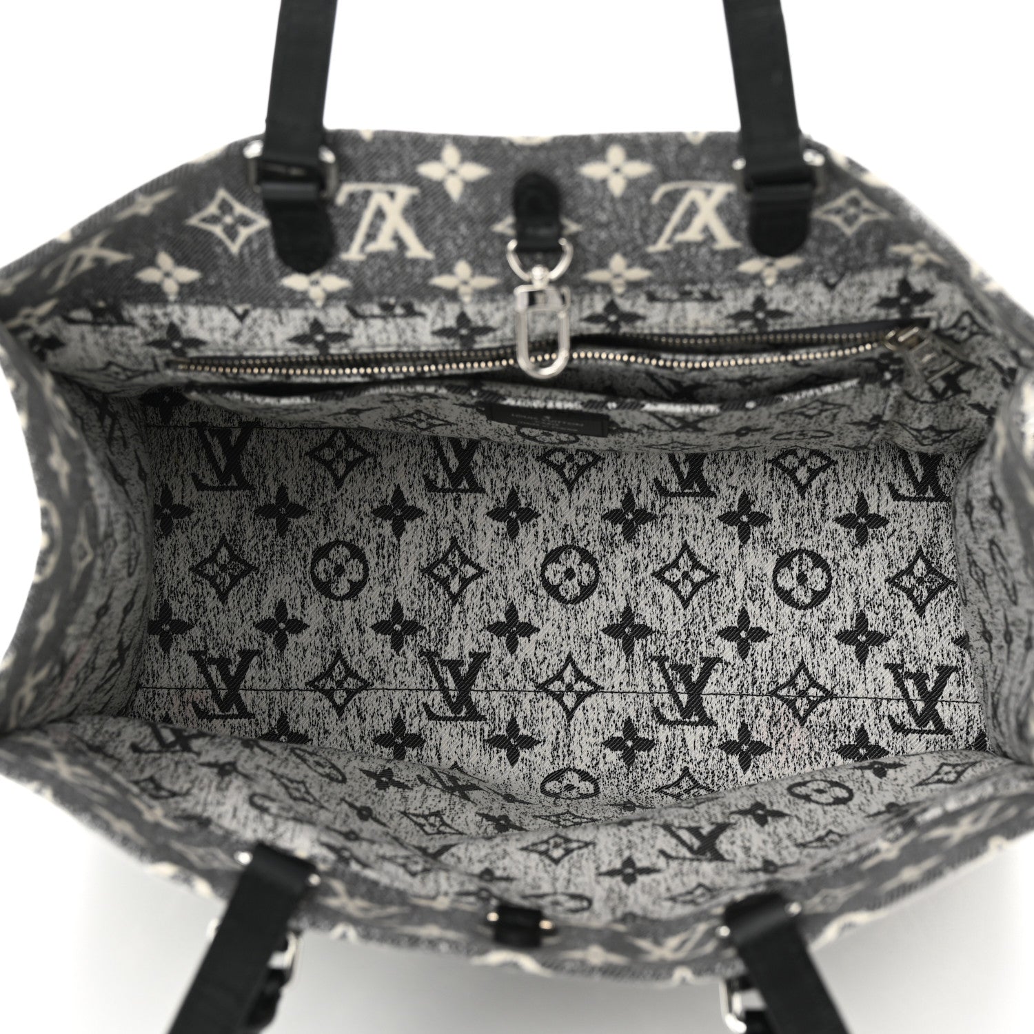 Louis Vuitton Monogram Jacquard Denim Onthego MM Black 5 of 9