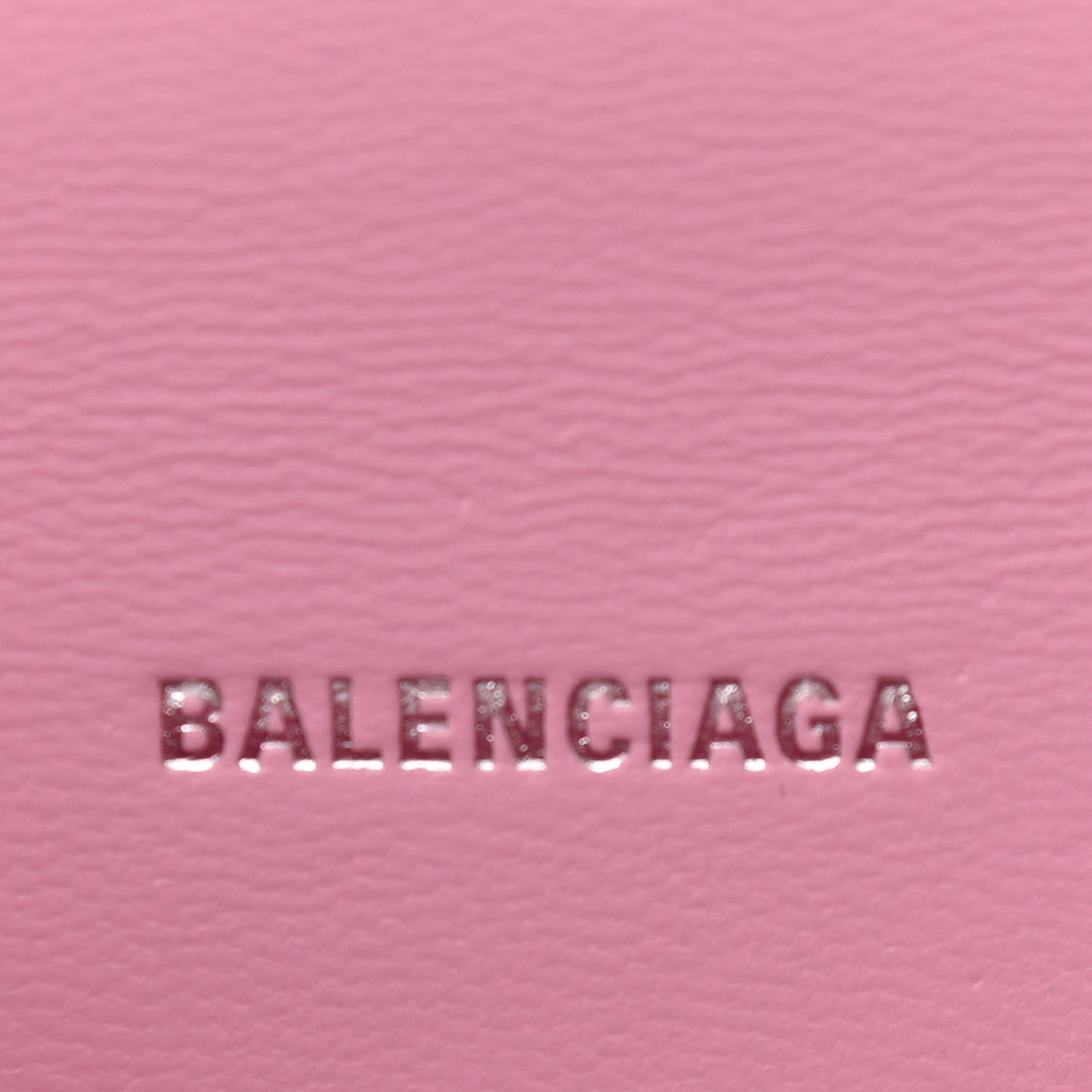 Balenciaga Shiny Calfskin Crocodile Embossed Hourglass Top Handle Bag XS Candy Pink 6 of 10