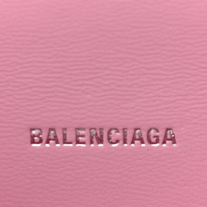 Balenciaga Shiny Calfskin Crocodile Embossed Hourglass Top Handle Bag XS Candy Pink 6 of 10