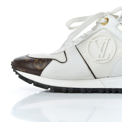 Louis Vuitton Suede Monogram Run Away Sneakers 37 White 3 of 18