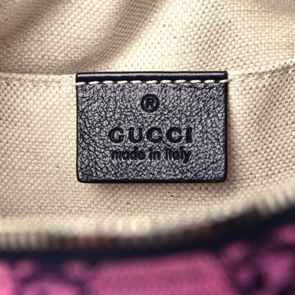 Gucci Monogram Multicolor Matelasse Diagonal Small GG Marmont Chain Shoulder Bag Pink Blue 6 of 9