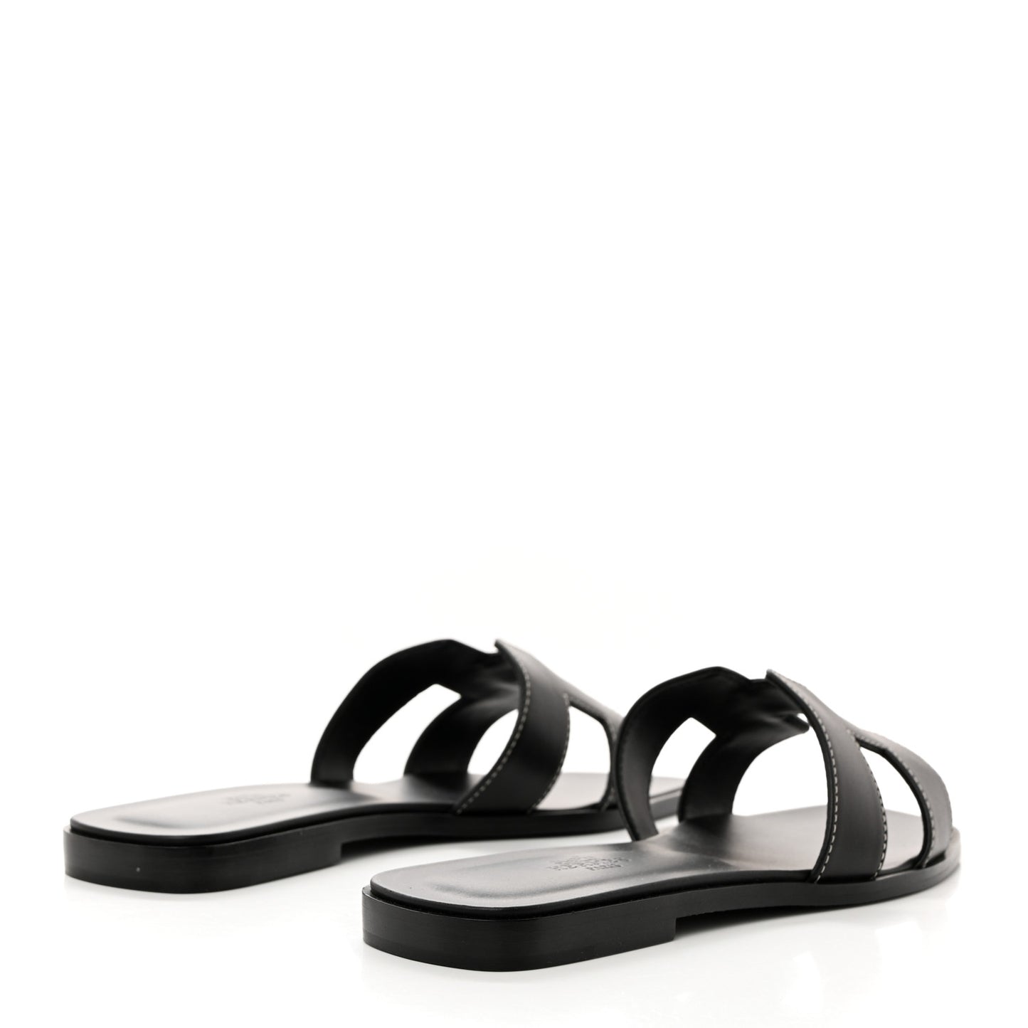 Box Calfskin Oran Sandals 38 Black