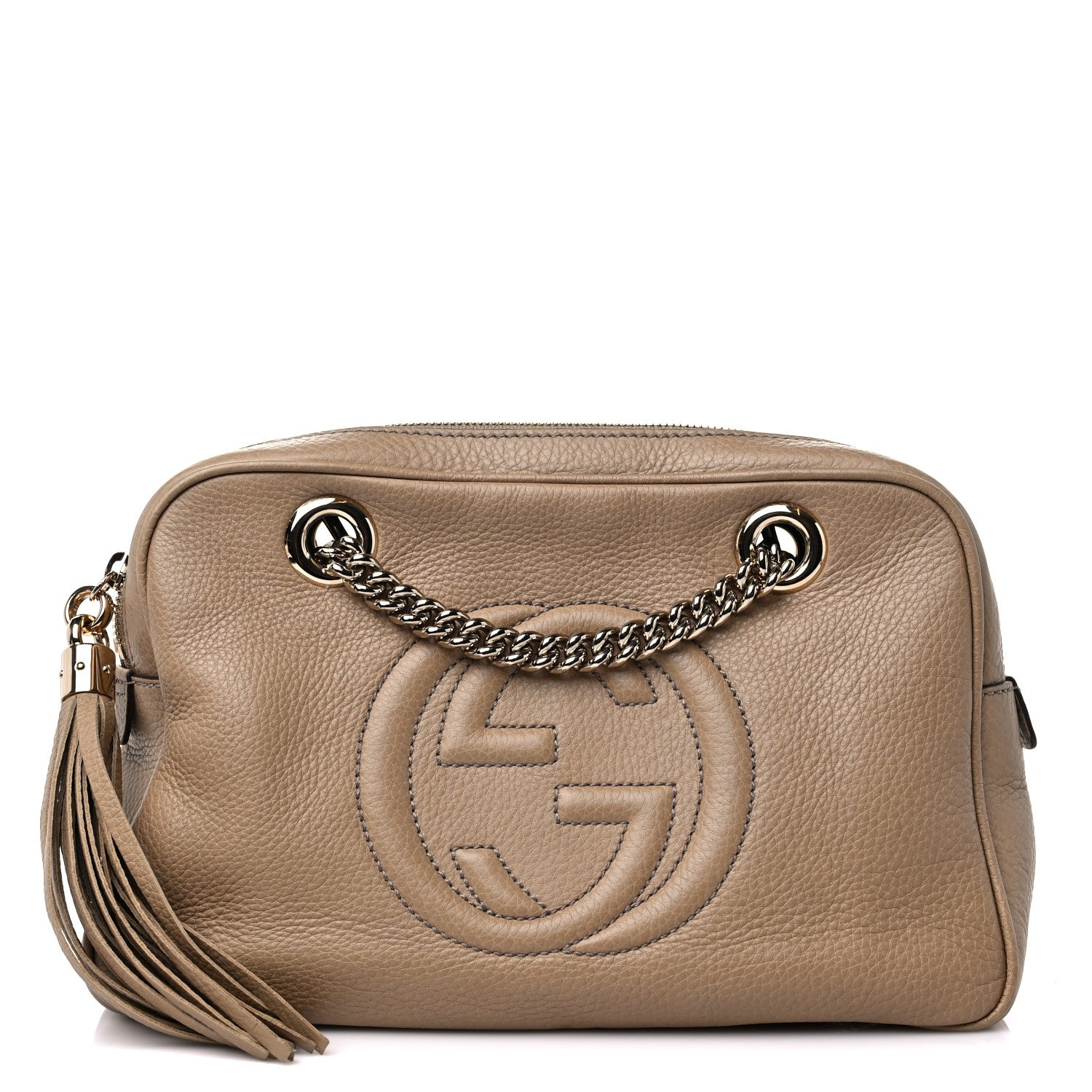 Gucci Pebbled Calfskin Small Soho Bowler Camelia 1 of 9