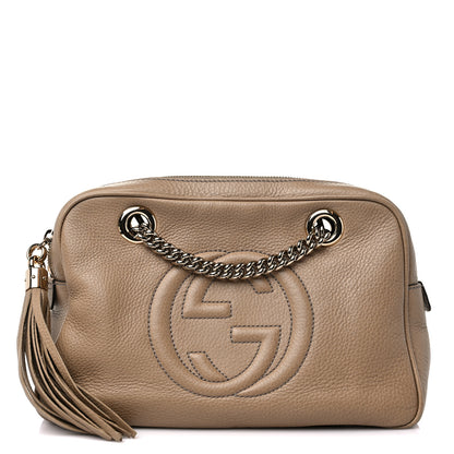 Gucci Pebbled Calfskin Small Soho Bowler Camelia 1 of 9