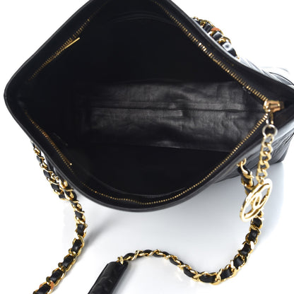 Chanel Lambskin Quilted Shopping Tote Black 5 of 7