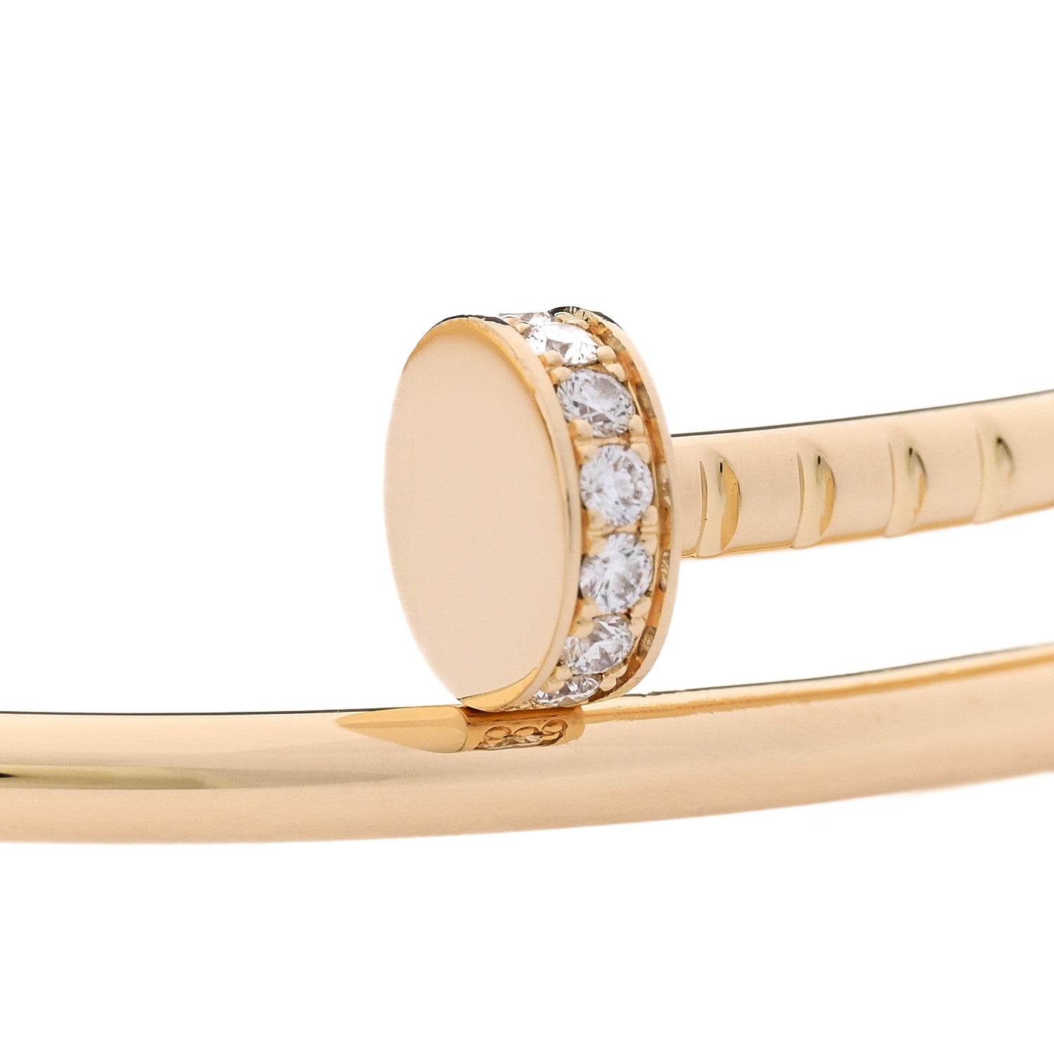 Cartier 18K Yellow Gold Diamond Small Juste Un Clou Bracelet 16 3 of 5