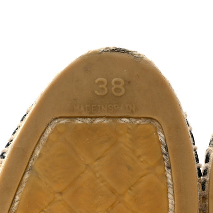 Chanel Lambskin CC Espadrilles 38 Beige Black 7 of 11