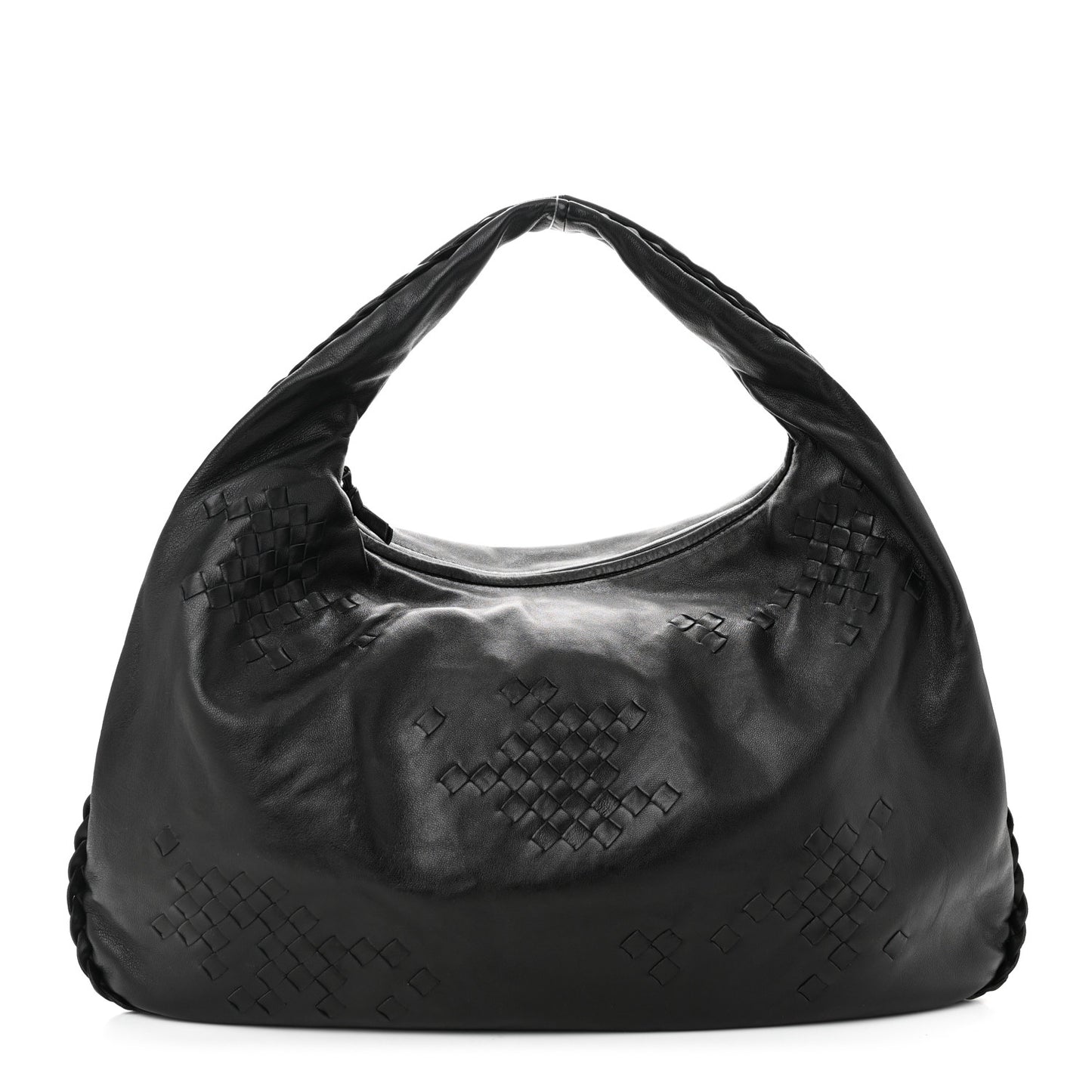 Nappa Intrecciato Patchwork Large Hobo Black