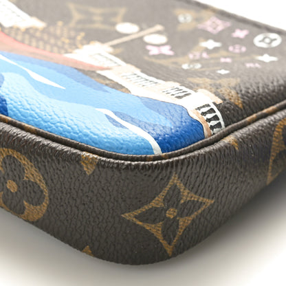 Louis Vuitton Monogram 2019 Christmas Animation Mini Venice Pochette Accessories Blue 10 of 11