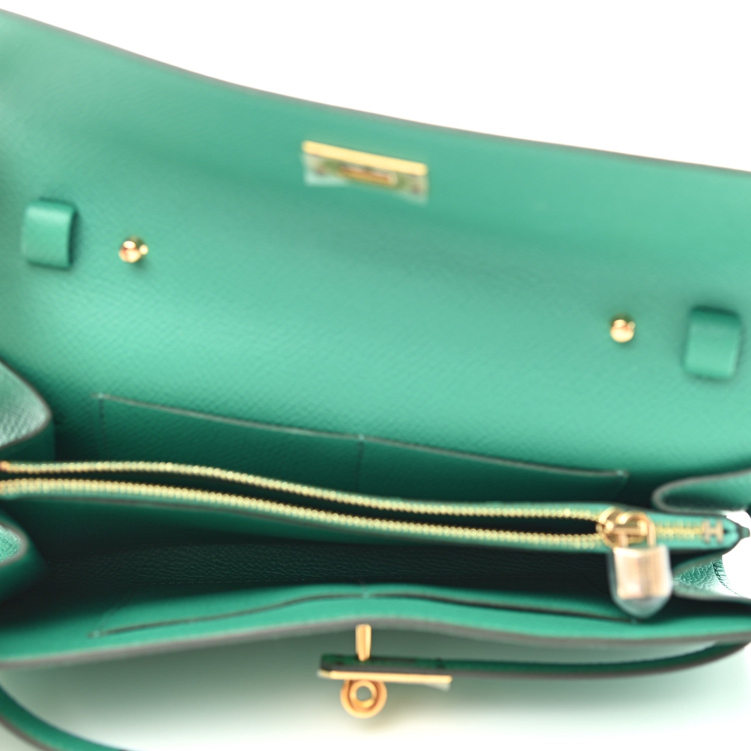 Hermes Epsom Kelly Wallet To Go Vert Jade 5 of 7