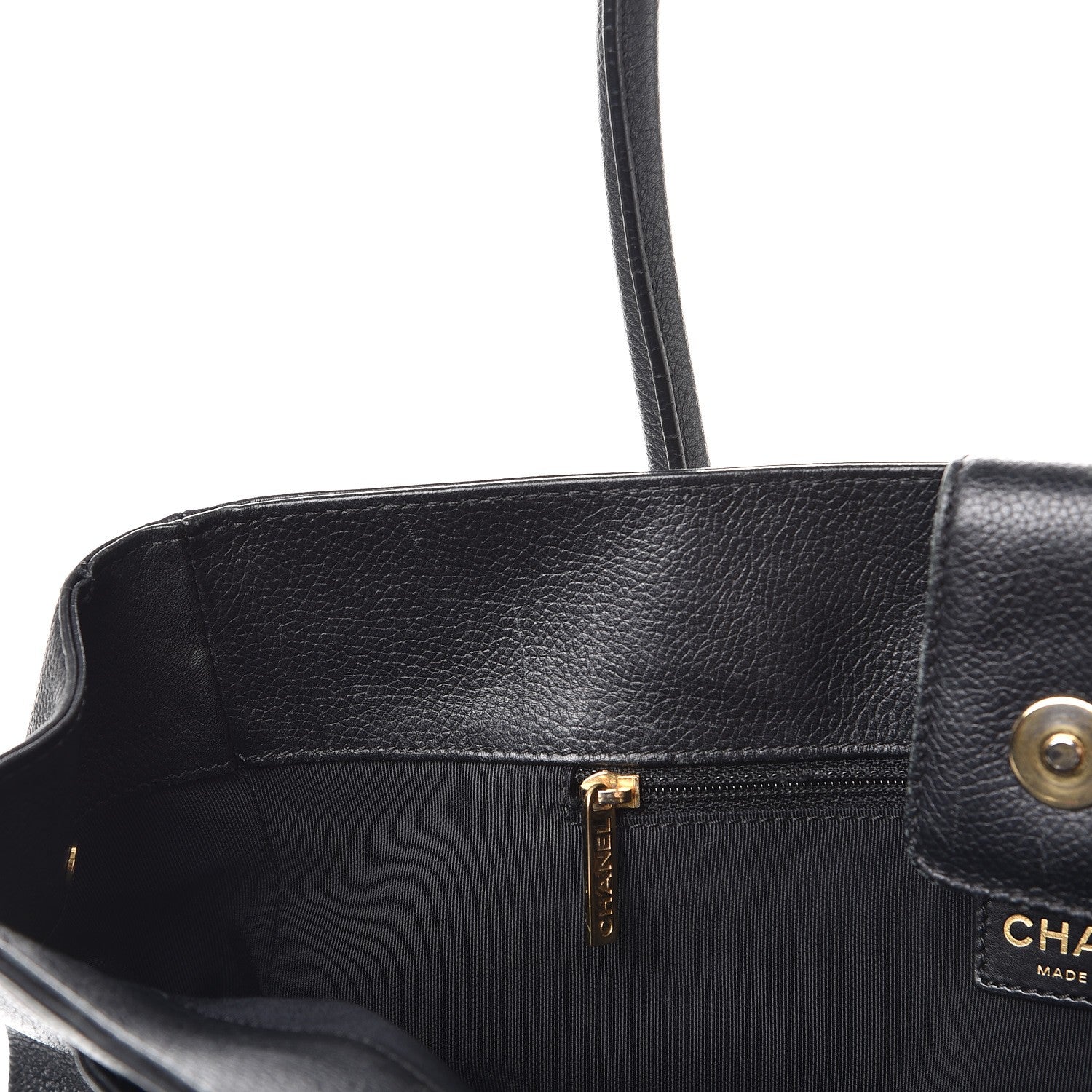 Chanel Calfskin Tall Cerf Tote Black 10 of 23