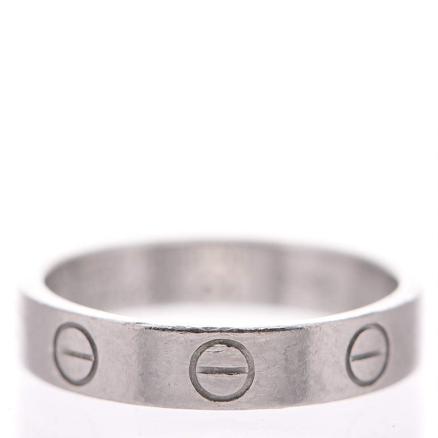 Platinum 4mm LOVE Ring 50 5.25