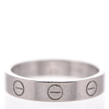Cartier Platinum 4mm LOVE Ring 50 5.25 1 of 4