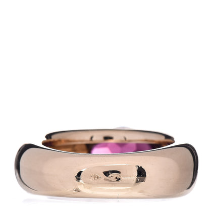 Cartier 18K Yellow Gold Garnet Ellipse Ring 50 5.5 3 of 4