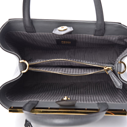 Fendi Vitello Elite Petite 2Jours Tote Grigio Grigio Chiaro 5 of 13
