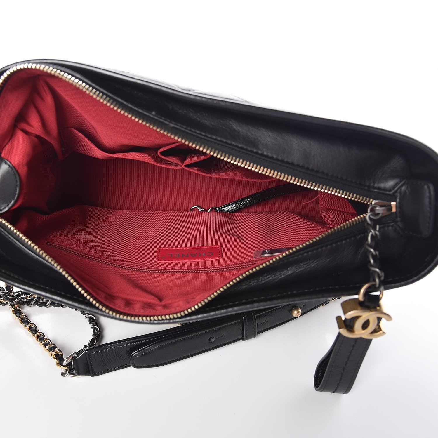 Chanel Aged Calfskin Quilted Medium Gabrielle Hobo Black 6 of 9