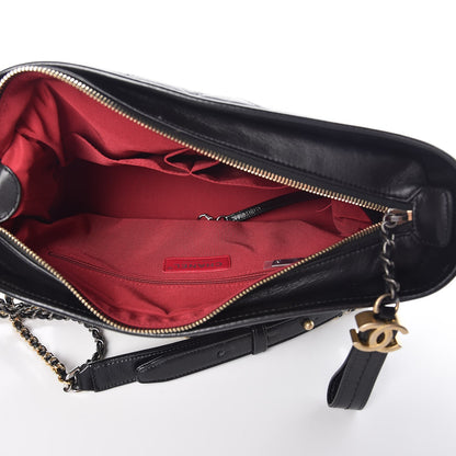 Chanel Aged Calfskin Quilted Medium Gabrielle Hobo Black 6 of 9