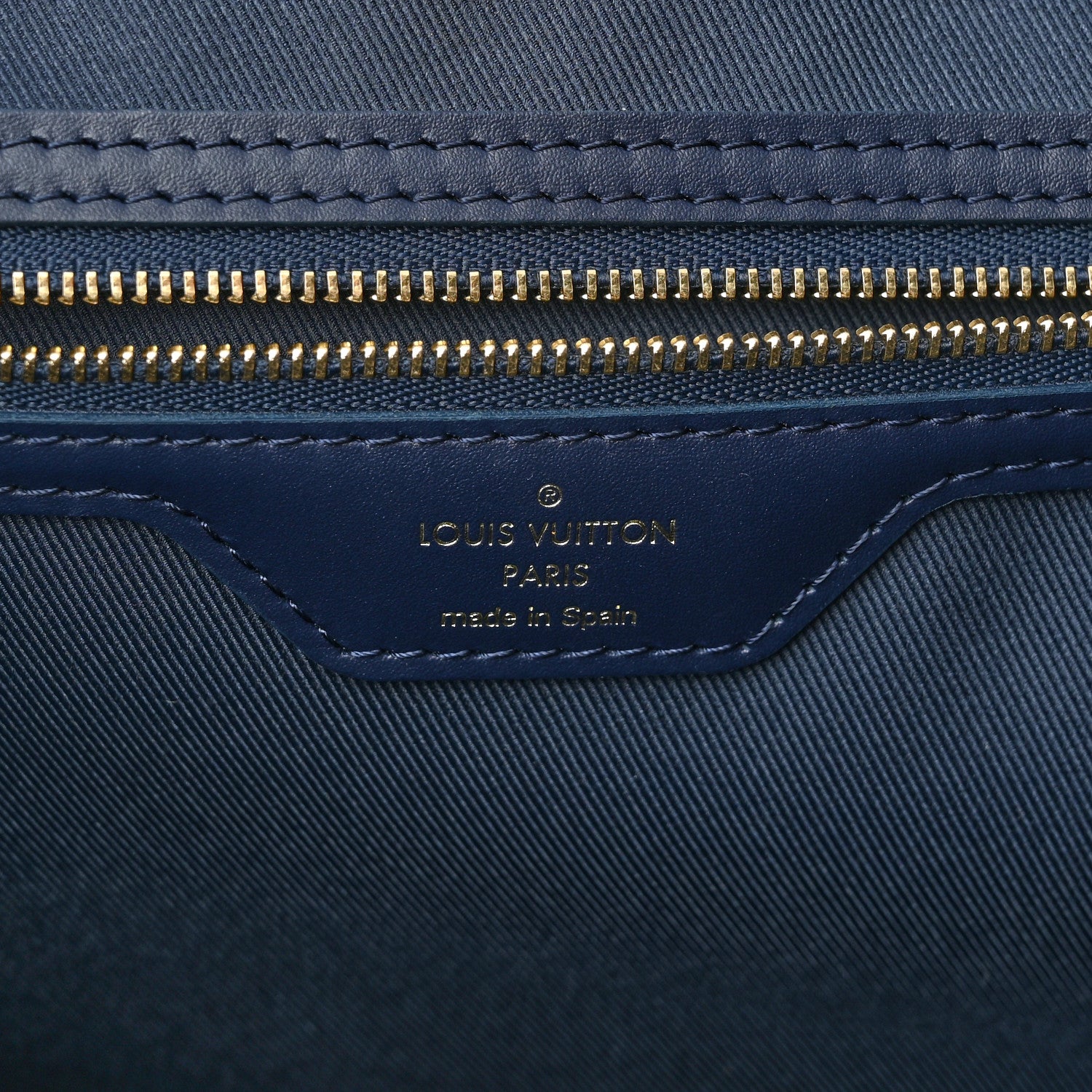 Louis Vuitton Monoglam Neverfull MM Blue 7 of 10