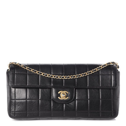 Chanel Lambskin East West Chocolate Bar Flap Black 1 of 8