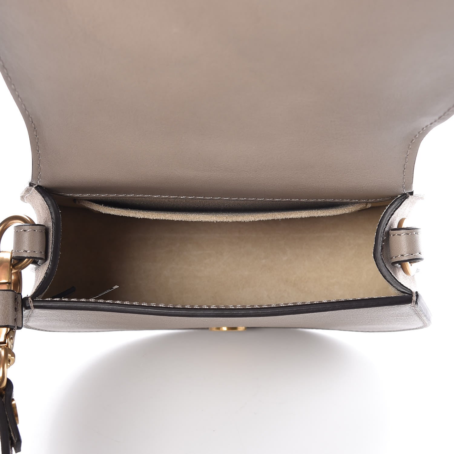 Chloe Calfskin Suede Small Nile Bracelet Bag Motty Grey 5 of 8