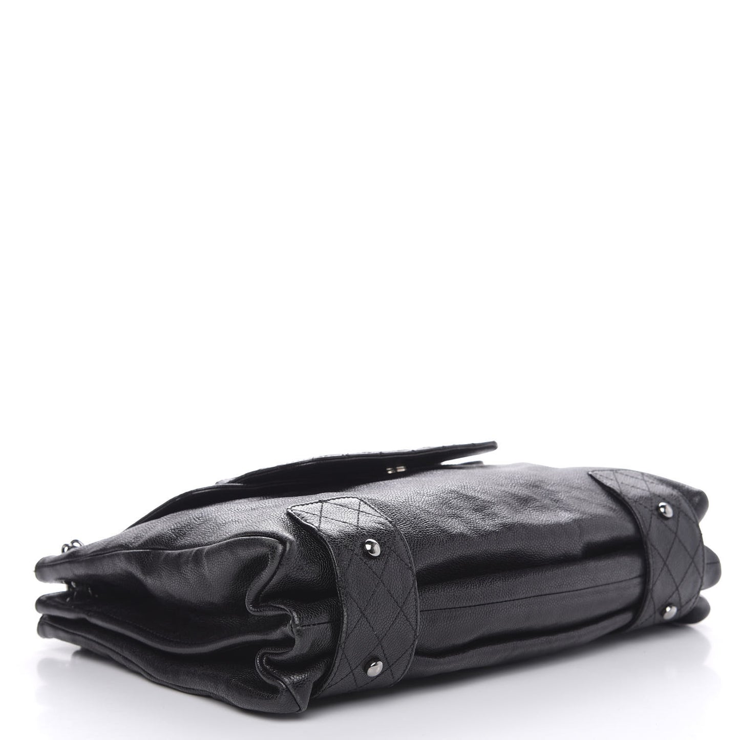 Glazed Caviar Pocket In The City Tote Black