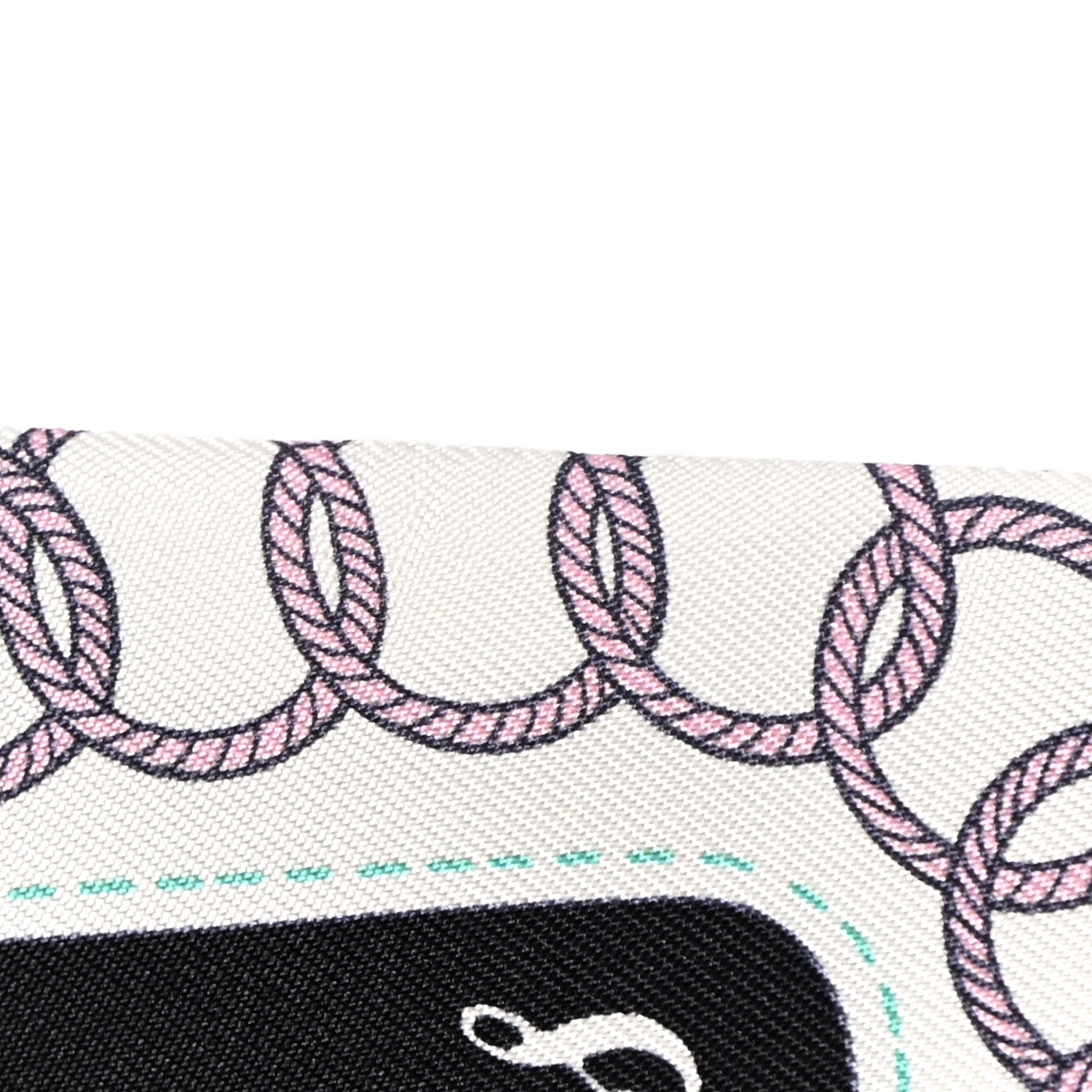 Hermes Silk Cliquetis Twilly Black Rose Menthol 6 of 7