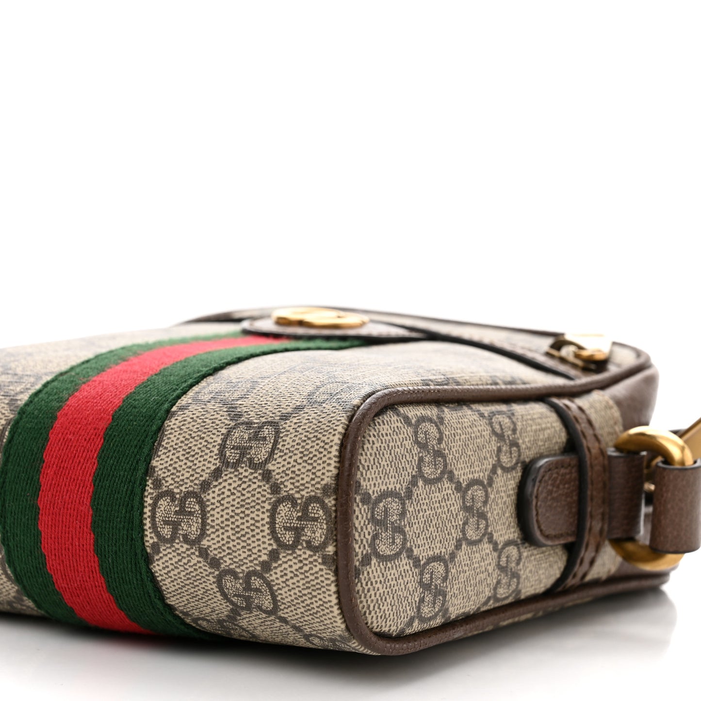 GG Supreme Monogram Web Mini Ophidia Messenger Brown