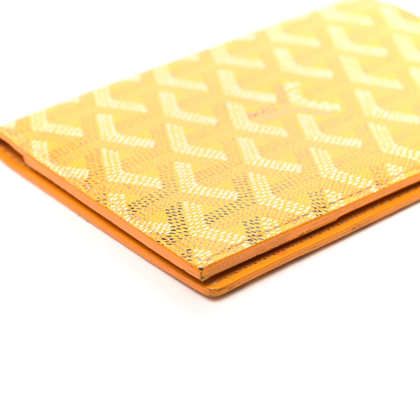 Goyardine Passport Wallet Yellow