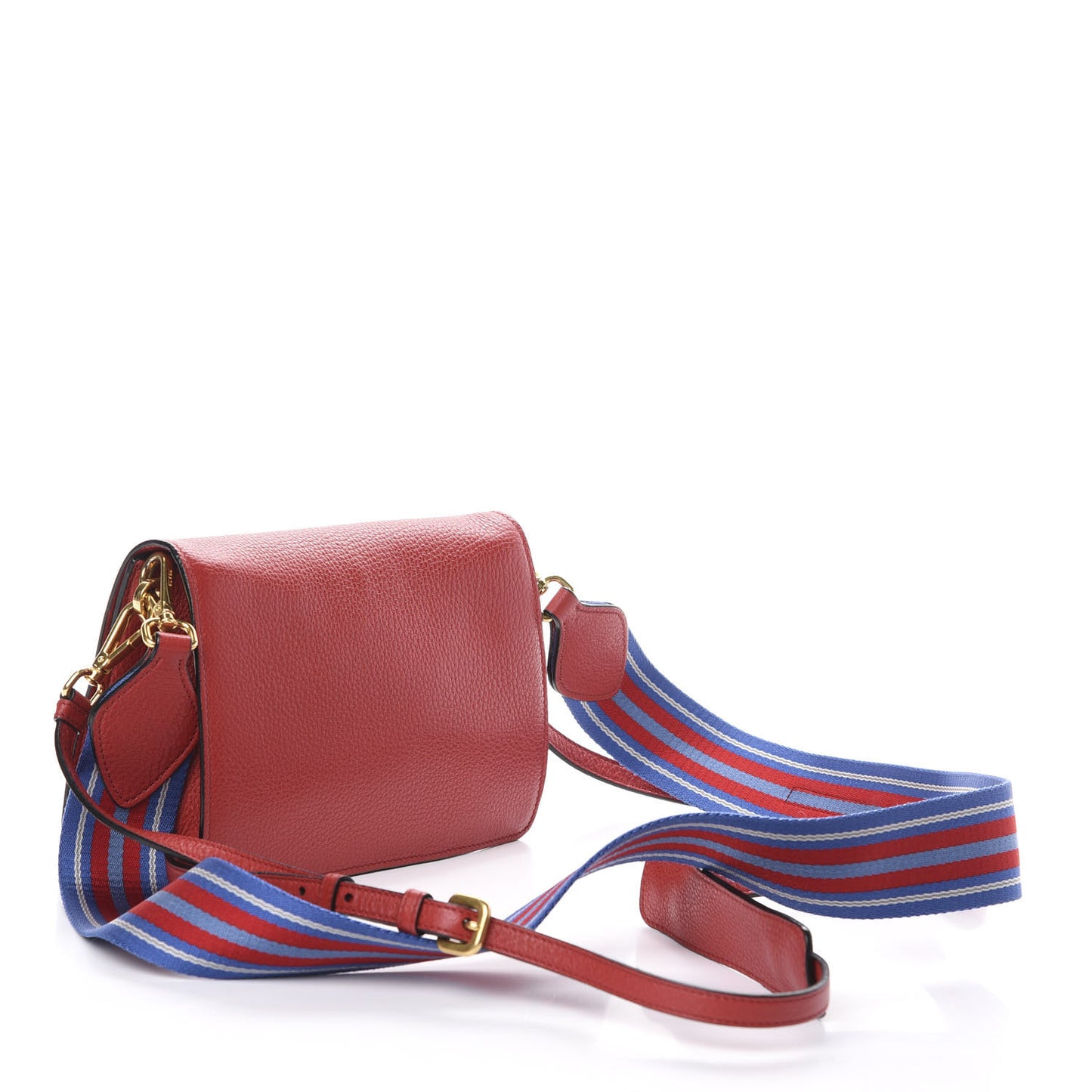 Vitello Daino Flap Crossbody Rosso