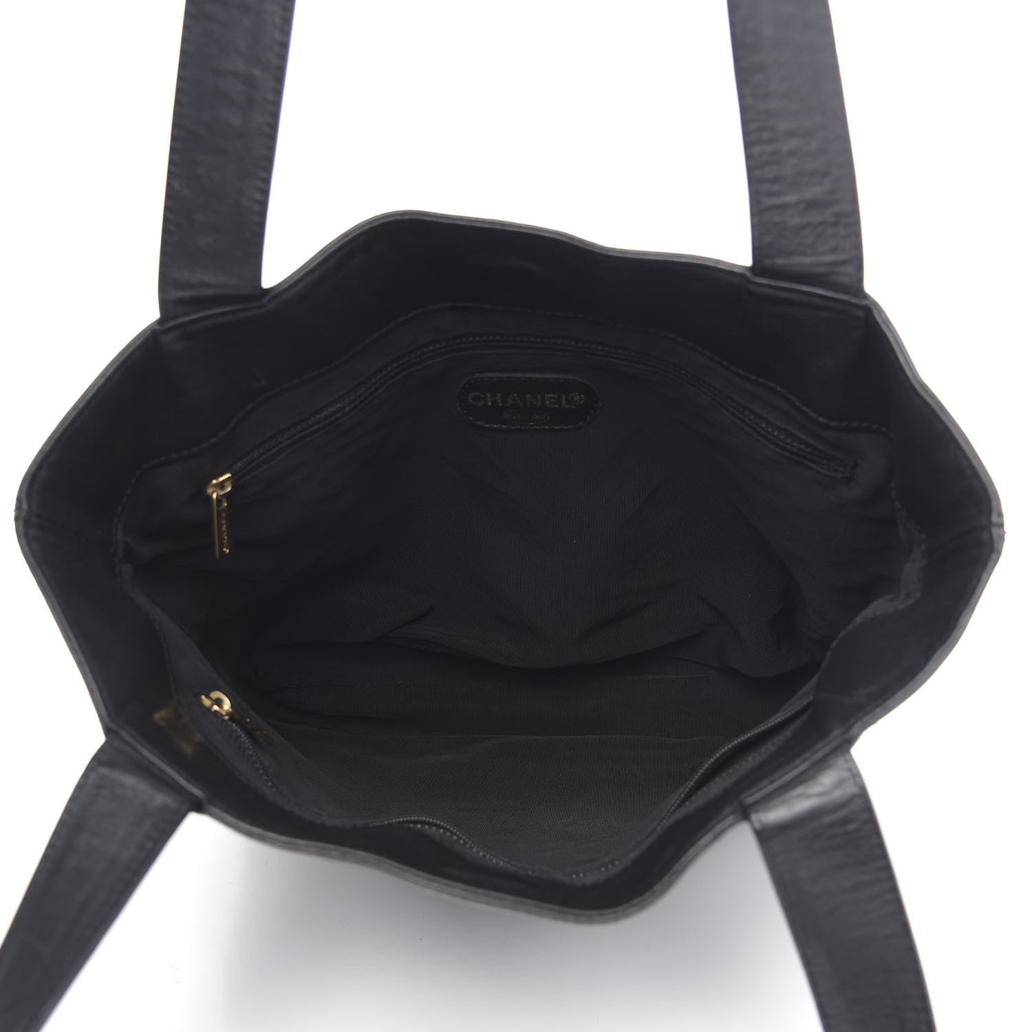 Chanel Lambskin CC Tote Black 5 of 15